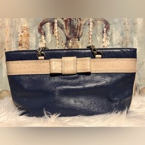 Kate Spade Navy and Beige Shoulder Bag